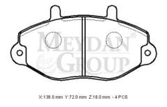 FORD TRANSIT- T15- 96/02; ÖN FREN BALATASI T15 (DİSK) (138,8X71,70X18) (BRAMAX) 92VB-2K021-BB