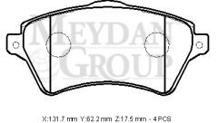 LANDROVER DISCOVERY- 90/98; ÖN FREN BALATASI (10LU)(DİSK) (131,7X62,2X17,5) (FMK) SFP000020