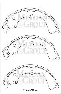 TOYOTA HIACE- MİNİBÜS- 89/97; ARKA FREN PABUCU (135X55) (DAIWA) 04495-26180