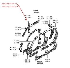 MITSUBISHI L200- PICK UP- 06/15; ORTA DİREK İÇ SACI SAĞ (İÇ KABİN TARAFI) (ÇİFT KABİN) (ORİJİNAL 5312A258T