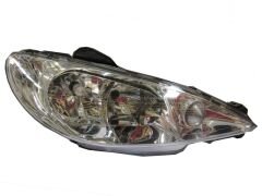 PEUGEOT 206- SD- 07/11; FAR LAMBASI SAĞ ELEKTRİKLİ/MOTORSUZ (ŞEFFAF CAMLI) H7/H7 (AYFAR) 6205.S9