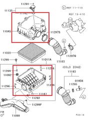 MITSUBISHI L200- PICK UP- 06/15; HAVA FİLTRE KUTUSU KOMPLE (CASP) MN135613