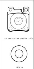 MERCEDES E CLASS- W210- 96/99; ARKA FREN BALATASI (KABLOSUZ)(DİSK) (61,6X69,7X16) (FMK) A0024201620