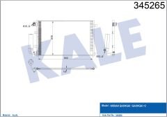 KLİMA RADYATÖRÜ 345265 QASHQAI (J10 JJ10) 1.6 07-> (KURUTUCU İLE)