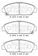 ROVER 600- SD- 93/97; ÖN FREN BALATASI (DİSK) (137,8X50X18,5) (DAIWA) 45022-S30-G10