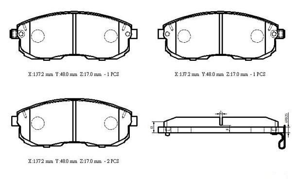 NISSAN MAXIMA- A33- 03/06; ÖN FREN BALATASI (DİSK) (137X53,3X17) (DAIWA) 4106089E97