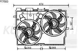 FAN MOTORU+DAVLUMBAZ 348490 DUCATO-III 2.3JTD 06-> BOXER JUMPER