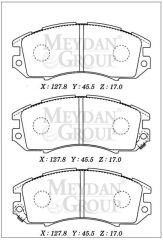 SUBARU LEGACY- 95/99; ÖN FREN BALATASI (DİSK) (127,8X45,5X17) (DAIWA) 26296-FA000