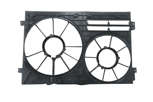VOLKSWAGEN PASSAT- B6- 05/10; RADYATÖR VE KLİMA FAN DAVLUMBAZI BOŞ GÖVDE (ÇİFTLİ) (300W 363MM) 1K0121205AD