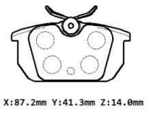 ALFA ROMEO 145- 95/00; ARKA FREN BALATASI 1.4/1.6/1,7/1,9cc (KABLOSUZ)(DİSK)(87.2X44.5X14) (BRAMAX) 9941605