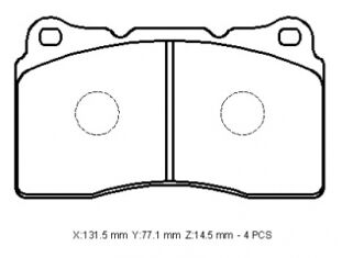 ALFA ROMEO 159- 06/11; ÖN FREN BALATASI (KABLOSUZ)(DİSK) (131,5X77,1X14,5)(BRAMAX) 9851050