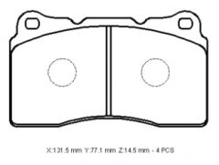 ALFA ROMEO 159- 06/11; ÖN FREN BALATASI (KABLOSUZ)(DİSK) (131,5X77,1X14,5)(BRAMAX) 9851050