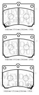 MAZDA 323- LANTIS- 95/98; ÖN FREN BALATASI (DİSK) (92X71,3X15) (DAIWA) F1CZ-2001B