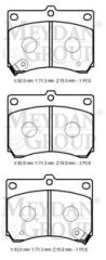 MAZDA 323- LANTIS- 95/98; ÖN FREN BALATASI (DİSK) (92X71,3X15) (DAIWA) F1CZ-2001B