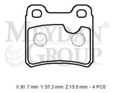 OPEL ASTRA- F- SD/HB- 92/94; ARKA FREN BALATASI (KABLOSUZ)(DİSK) (61,7X57,3X15,5) (FMK) 4467072